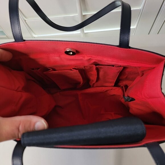 Preston & York Cloth Shoulder Bag - Blue & Red - Picture 8 of 15